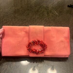 Oscar De La Renta Sateen Shoulder Bag/ Clutch